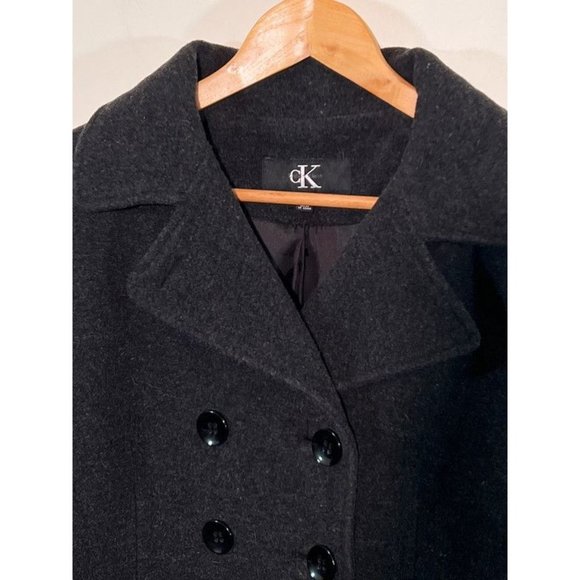 Men’s Calvin Klein Gray Pea Coat/Jacket Size Medium - Picture 4 of 9